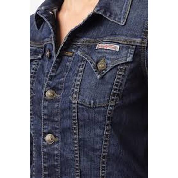 Hudson Jeans Women's Denim Jacket Intentional Distressing Size XL - Picture 2 of 8